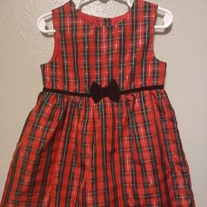 George, Girls Sleeveless‎ Plaid Christmas Holiday Dress Size 4T